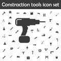 Drill icon. Constraction tools icons universal set for web and mobile