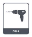 drill icon in trendy design style. drill icon isolated on white background. drill vector icon simple and modern flat symbol for Royalty Free Stock Photo