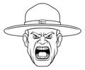 Drill Instructor Sergeant Bootcamp Army Soldier Royalty Free Stock Photo