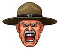 Drill Instructor Sergeant Bootcamp Army Soldier Royalty Free Stock Photo