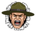Drill Instructor Sergeant Bootcamp Army Soldier Royalty Free Stock Photo