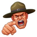 Drill Instructor Sergeant Bootcamp Army Soldier Royalty Free Stock Photo