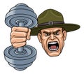 Drill Instructor Sergeant Weight Lifting Gym Man Royalty Free Stock Photo