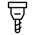 Drill machine icon, outline style Royalty Free Stock Photo