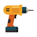 Drill machine vector art illustration Royalty Free Stock Photo