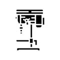 drill press tool work glyph icon vector illustration Royalty Free Stock Photo