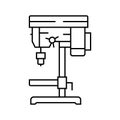 drill press tool work line icon vector illustration Royalty Free Stock Photo