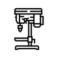 drill press tool work line icon vector illustration Royalty Free Stock Photo