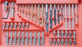 Drill and screwdriver set Royalty Free Stock Photo