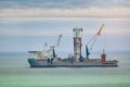 Drill Ship in Black Sea Royalty Free Stock Photo