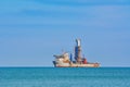 Drill Ship in Black Sea Royalty Free Stock Photo