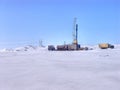Drill site in the Arctic. Royalty Free Stock Photo