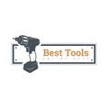 Drill vector hand tool flat. Electro tools. Electric screwdriver bit icon. Logo. Design elements. Royalty Free Stock Photo