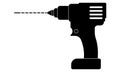 Drill vector icon. Drilling machine symbol