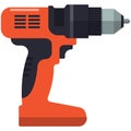 Drill vector icon electric hand machine illustration