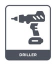 driller icon in trendy design style. driller icon isolated on white background. driller vector icon simple and modern flat symbol Royalty Free Stock Photo