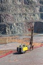 Driller machine in a quarry mine. open pit.