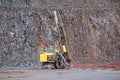 Driller in a Porphyry mine quarry. Royalty Free Stock Photo