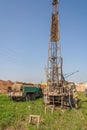 Drillers produce core sampling Royalty Free Stock Photo