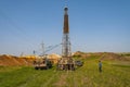 Drillers produce core sampling