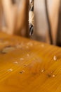 Drilling bit in a carpenter workshop Royalty Free Stock Photo