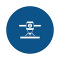 drilling cnc Line Vector Icon easily modified