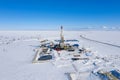 Drilling a gas well in the Yamal tundra Royalty Free Stock Photo