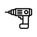 drilling line icon illustration vector graphic