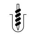 Drilling Line Vector Icon easily modified