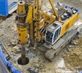 Drilling machine at construction site Royalty Free Stock Photo