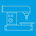 Drilling machine icon, outline style Royalty Free Stock Photo