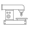 Drilling machine icon, outline style Royalty Free Stock Photo