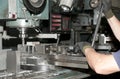 Drilling and milling CNC in workshop