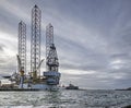 Drilling platform at IJmuiden harbour