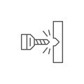 Drilling process line outline icon