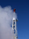 Drilling rig in clouds Royalty Free Stock Photo