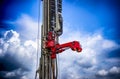 Drilling rig. Drilling deep wells in the bowels of the earth. Industry and construction. Mineral exploration - oil, gas and other.