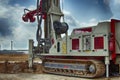 Drilling rig. Drilling deep wells in the bowels of the earth. Industry and construction. Mineral exploration - oil, gas and other.