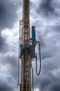 Drilling rig. Drilling deep wells in the bowels of the earth. Industry and construction. Mineral exploration - oil, gas and other. Royalty Free Stock Photo