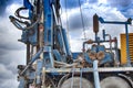Drilling rig. Drilling deep wells in the bowels of the  earth. Industry and construction. Mineral exploration - oil, gas and other Royalty Free Stock Photo