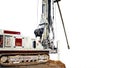 Drilling rig. Drilling deep wells in the bowels of the earth. Industry and construction. Mineral exploration - oil, gas and other Royalty Free Stock Photo