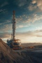Drilling Rig in Desert Royalty Free Stock Photo