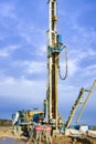 Drilling rig. Drilling deep wells. Industry Mineral exploration.