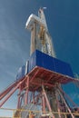 General view of the drilling rig against the sky Royalty Free Stock Photo