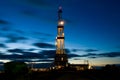 Drilling Rig in the night Royalty Free Stock Photo