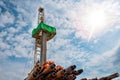 Drilling rig in oil field for drilled into subsurface in order to produced crude, inside view.