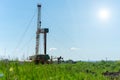 Drilling rig in oil field for drilled into subsurface in order to produced crude.