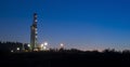 Oil well at night Royalty Free Stock Photo