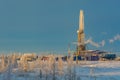 Drilling for oil and gas in winter at the Northern field