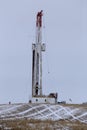 Drilling Rig in Winter Royalty Free Stock Photo